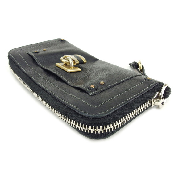 Chloe Paddington Zip Black Leather Long Wallet - Picture 4 of 6